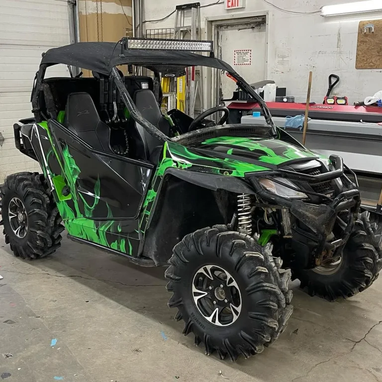 An Side by sde wrapped in green graphics