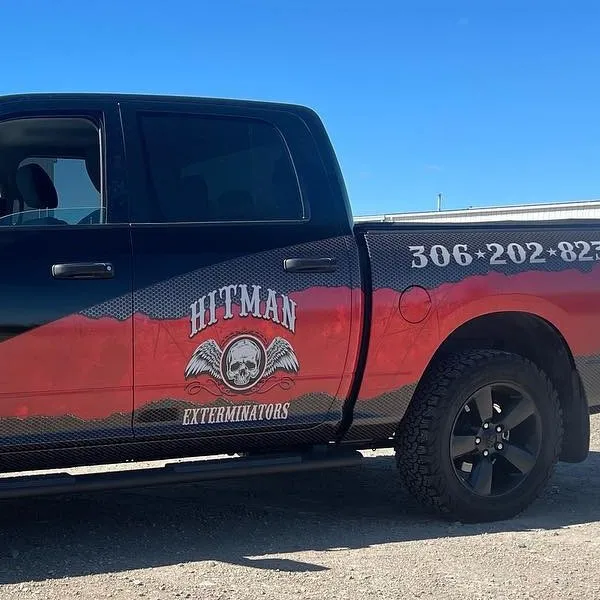 A truck with rear window tinted.